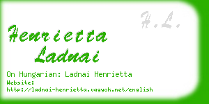 henrietta ladnai business card